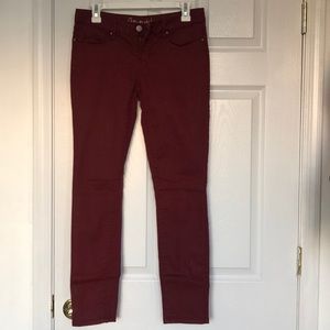 Burgundy Skinny Jeans